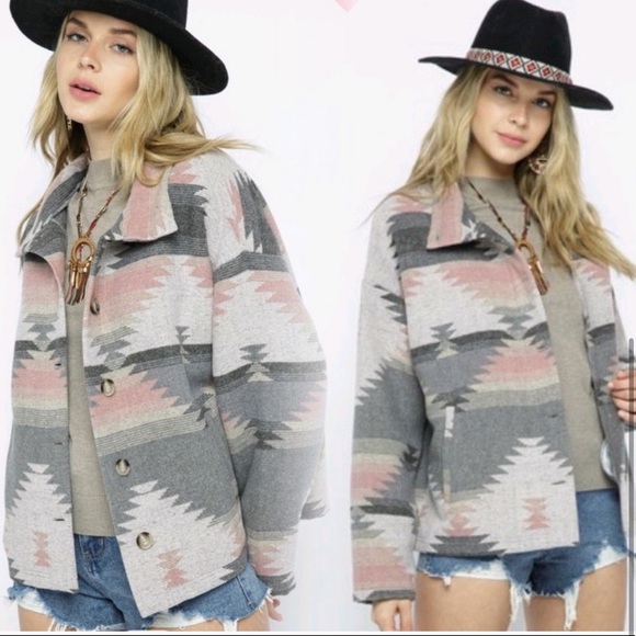 Last S then sold out! 5 Star Rated New Soft Comfy Aztec Southwest Pattern Jacket - Picture 4 of 6